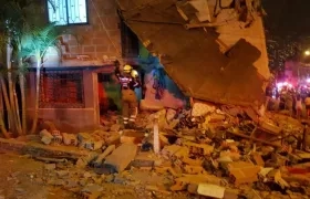 La casa que se desplomó.