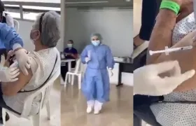 Adulta mayor a quien simularon vacunarla