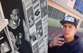 A la izquierda el asesino que disparó; a la derecha la víctima, Omar Andrés Coronado Vergara.