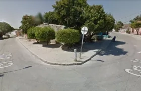 Calle 49B con carrera 1E, lugar donde ocurrió el atraco. 