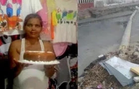 Zoila Rosa Váldez murió en el mismo lugar de los hechos donde cayó el poste. 