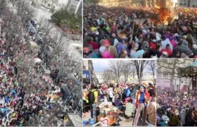 Así fue la magnitud del desorden en Marsella, Francia, sin ninguna medida de bioseguridad.