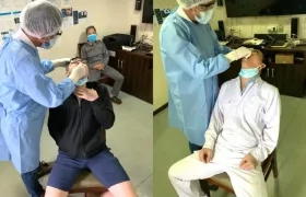 Pruebas Covid-19 a los tripulantes de la motonave.