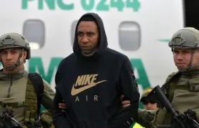 Jhon Viáfara al momento de su extradición a EE.UU.. 