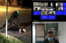 Imagen del suceso y de la audiencia virtual.