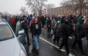 Protestas por la muerte joven afroamericano Daunte Wright el pasado domingo.