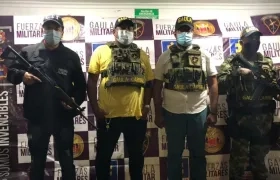 Los dos liberados por el Gaula del Ejército y el CTI, tras operativo militar en Barranquilla.