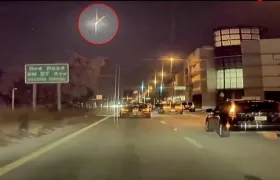 Momento en que el meteorito pasa sobre la Florida. 