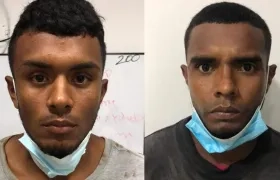Arquímides Paredes Sánchez y Cristo Humberto Rabelo Pestana, capturados por la Policía Nacional.