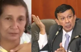 Carmen Alicia y el exsenador Mario Varón Olarte.