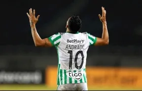 Andrés Felipe Andrade celebrando la apertura del marcador ante Universidad Católica.