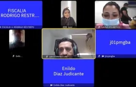 Imagen de la audiencia contra alias 'Patricia'.