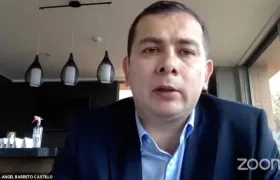 El Senador Miguel Barreto durante la sesión virtual.