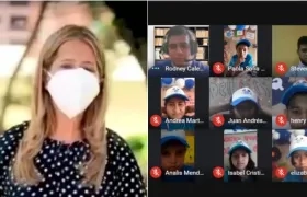 Elsa Noguera, gobernadora de Atlántico, en su mensaje a los niños.