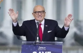 En la imagen, el abogado del expresidente Donald Trump y exalcalde de Nueva York, Rudolph Giuliani. 