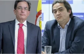 Alberto Carrasquilla, ministro de Hacienda; y Juan Alberto Londoño, viceministro de Hacienda.