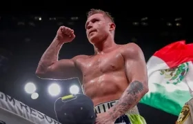 Saúl 'Canelo' Álvarez, boxeador mexicano. 