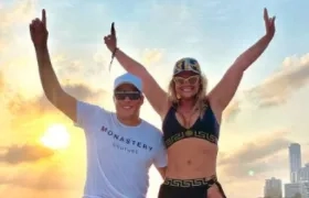 El cantante vallenato Rafa Pérez y su esposa, Milagros Villamil.