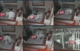 Las imágenes del homicidio y el robo.