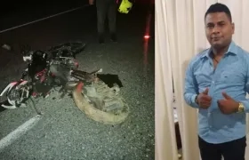 Alexander Guerrero Ahumada se movilizaba en esta moto cuando sufrió el accidente. 