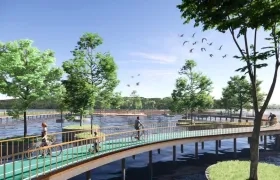 Render del ecoparque Ciénaga de Mallorquín.