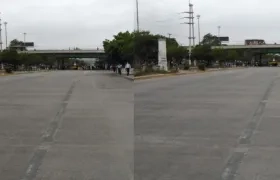 Imágenes del bloqueo.