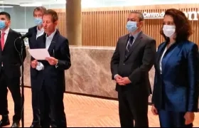 El Consejero para la estabilización, Emilio Archila, al final de la sesión de hoy.