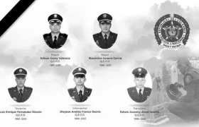 Cinco Policías muertos en accidente de helicóptero en el sur de Bolívar.