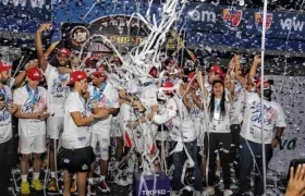 Celebración de los tetracampeones.