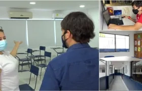 El Alcalde Pumarejo visita el Colegio Betania Norte, donde adelantaron reparaciones.