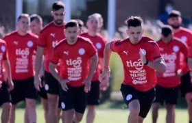 Jugadores de la Selección Paraguay. 