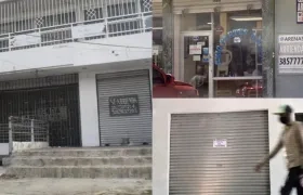 Locales comerciales vacíos en Barranquilla.