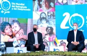 El Alto Comisionado de la ONU, Filippo Grandi, con el Presidente Iván Duque.