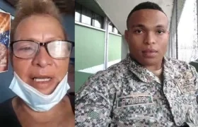 Karina Acosta y su hijo Ricardo Sanin Imbreth Acosta. 