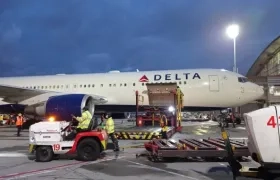 Llegada de vacunas de Janssen a Colombia.