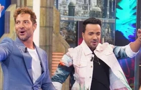 David Bisbal y Luis Fonsi, cantantes.