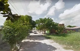 Calle 70, en el barrio Nuevo Horizonte de Soledad, donde ocurrió el crimen. 