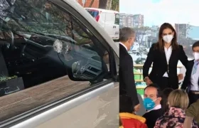 El ataque por fortuna no pasó a mayores, pero la seguridad de la ministra estuvo en riesgo.