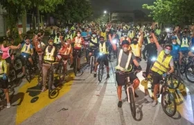 Participantes en la primera Biciquilla del 2021. 