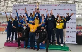 Delegación de Colombia en el Panamericano de ciclismo de pista. 