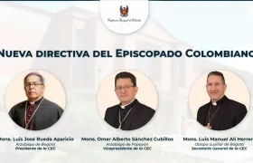 La nueva directiva de la Iglesia Católica en Colombia.