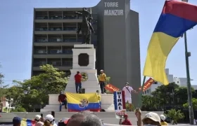 Concentración en el Paseo Bolívar. 