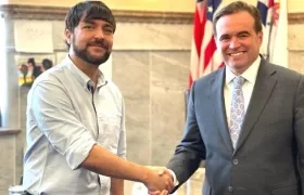 Los Alcaldes de Barranquilla, Jaime Pumarejo, y de Cincinnati, John Cranley.