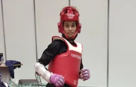 Andrea Ramírez, taekwondista colombiana. 
