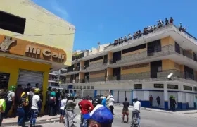 Momento del amotinamiento en Santa Marta. 