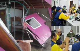 Así quedó una de las viviendas en una de las islas del archipiélago de San Bernardo.