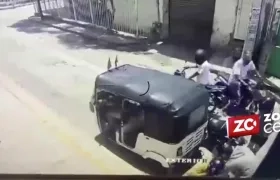 Momento en que ocurrió el homicidio en el barrio Centro de Malambo. 