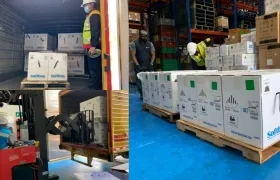 Vacunas Pfizer de Covid-19 para segundas dosis llegaron a Colombia.