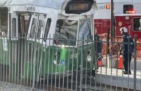 El accidente ocurrió en la línea verde del Trolley de la MBTA.