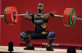 Santiago Rodallegas, pesista colombiano. 